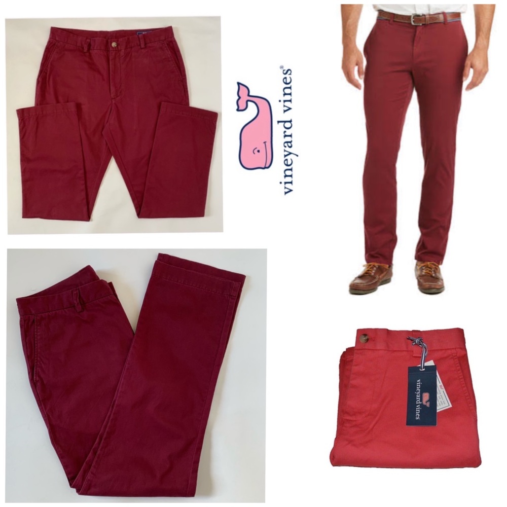 Men Vineyard Vines Slim Breaker Chino Pants 35x32